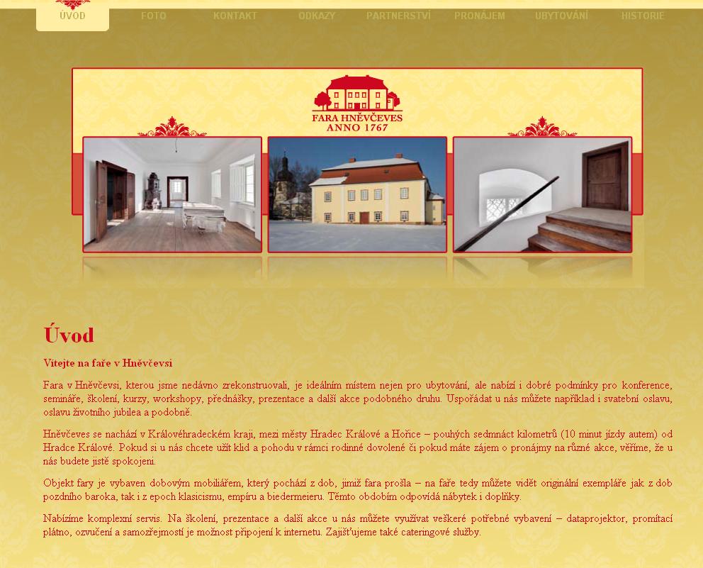 Web Fara Hněvčeves Web Fara Hněvčeves