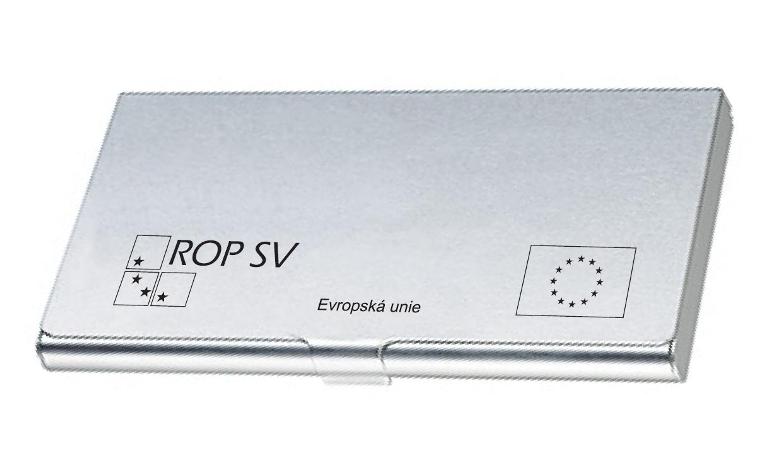 Grafický návrh potisku vizitkáře realizovaného pro ROP SV
